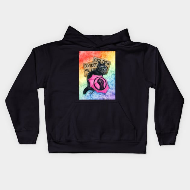 Together We Stand Kids Hoodie by Clockwork Art